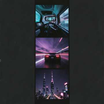 Neon Highway synthwave, racing game, 80s, driving
